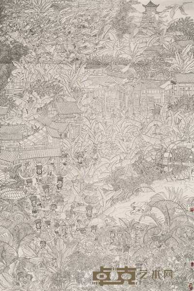 杨芳 醉歌竹（优秀奖） 镜心 226.5×151.5cm